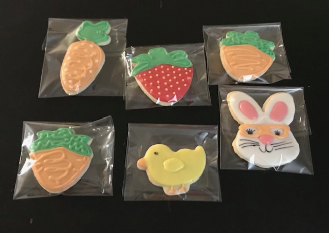 Picture of cookies made for Easter holiday theme.