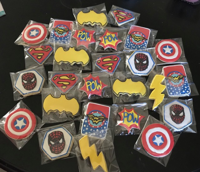 Cookie example picture with a cartoon theme of spiderman